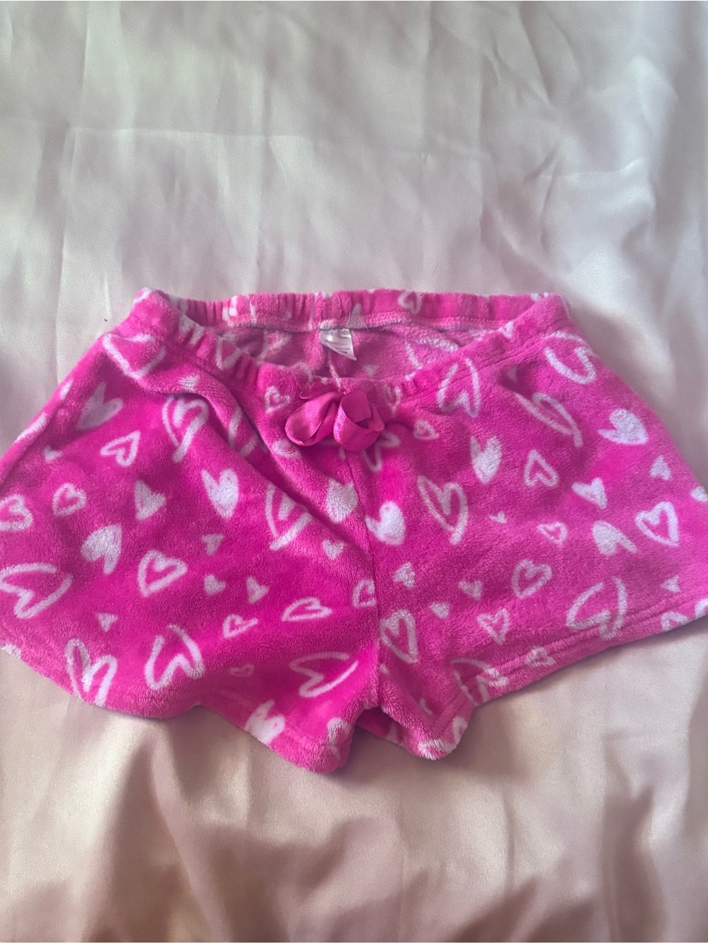 Pink Heart Plush PJ Bottoms - Soft Fleece